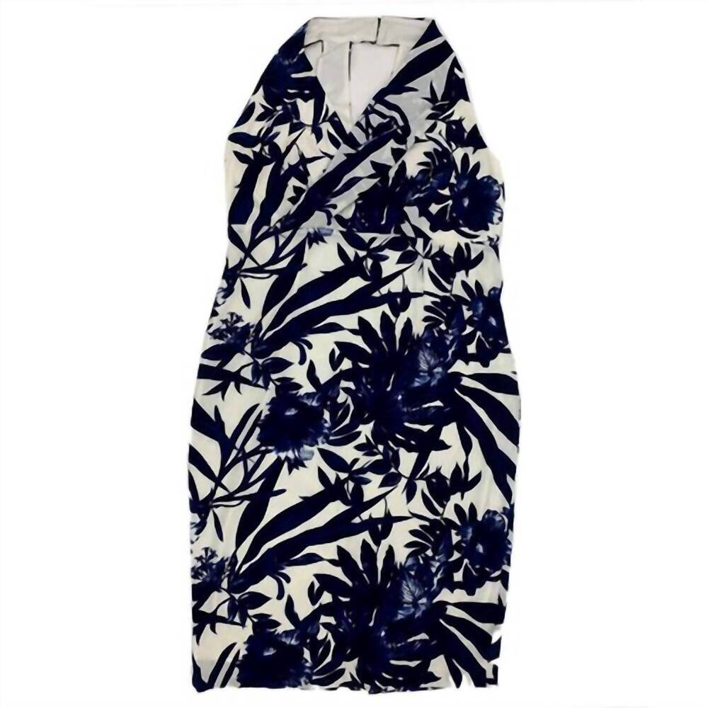 NEW JAX BLACK LABEL women's floral print dress in navy/white